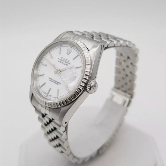 ROLEX MEN'S DATEJUST WHITE DIAL CLEAN WATCH! MINT! - Picture 2 of 6